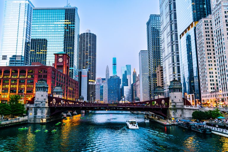 CDG Chicago Riverwalk Skyline