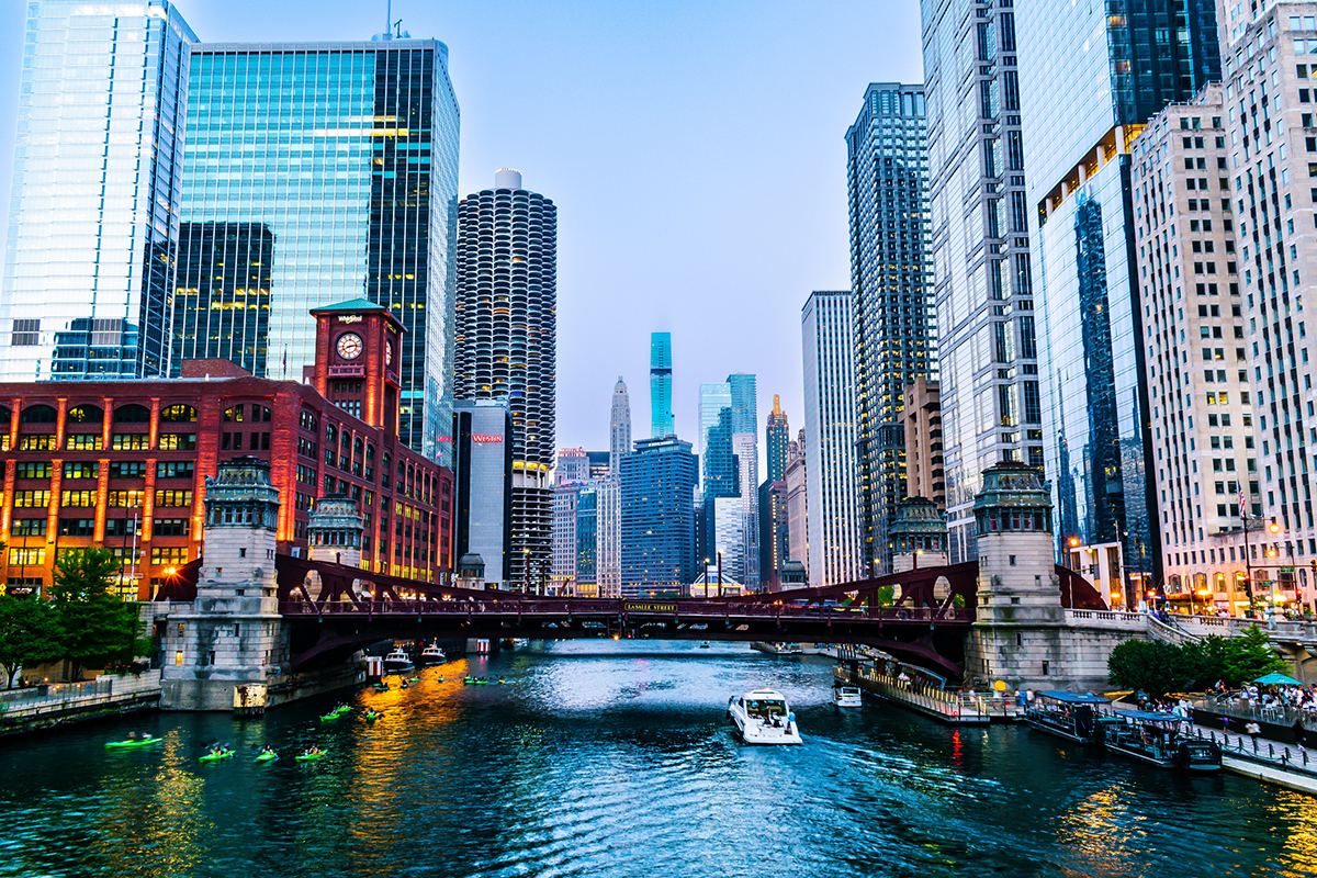 CDG Chicago Riverwalk Skyline